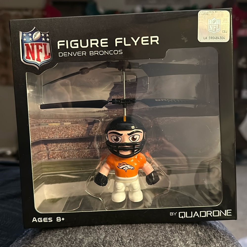 Brand New Denver Broncos NFL Remote Controlled Figure Flyer.